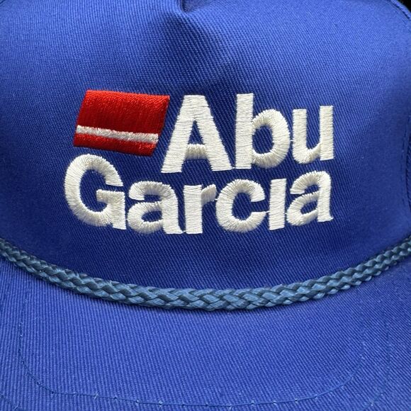 Vintage Abu Garcia Trucker Hat – Snapback – Blue Embroidered Fishing Cap – EUC - Picture 11 of 11